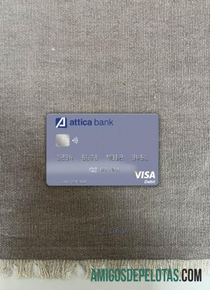Grécia Attica Bank Visa Cartão de Débito Photolook Front baixar para verificação